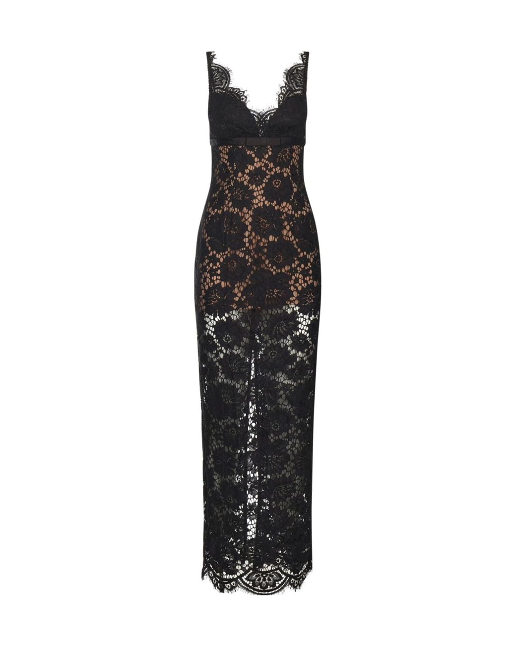 Self-Portrait Black Floral Lace Maxi Dress