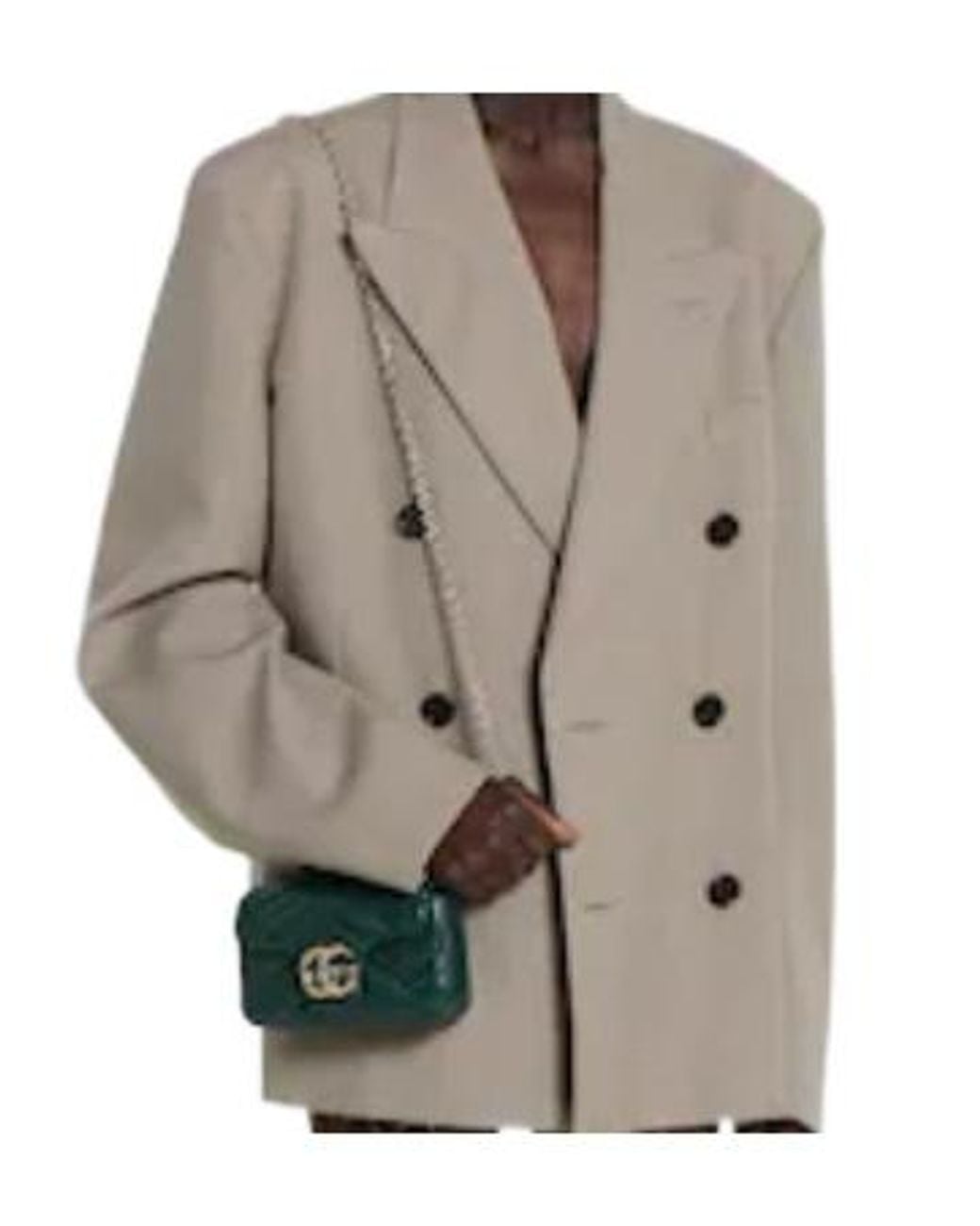 Gucci Green Gg Marmont Mini Shoulder Bag