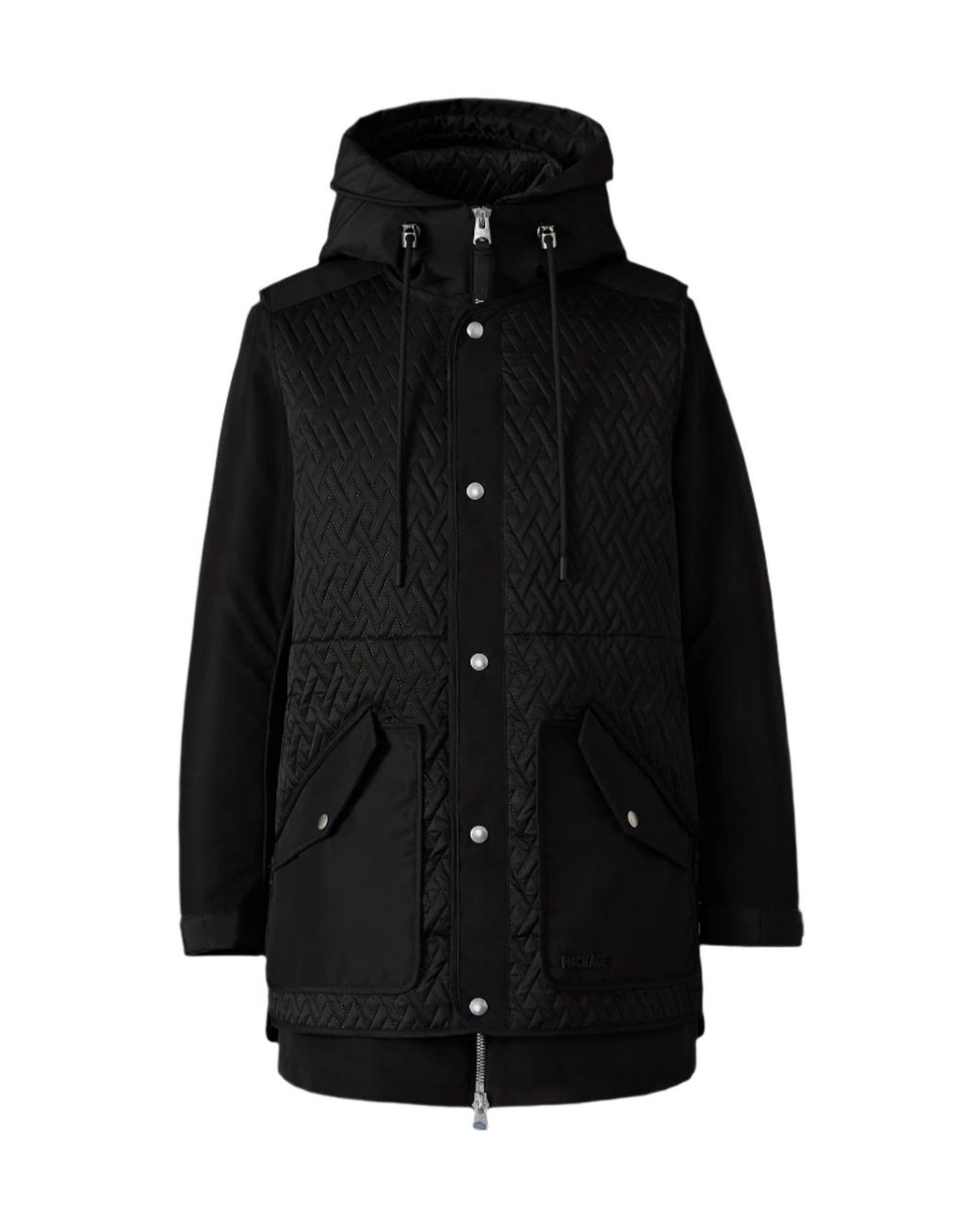Mackage Black Melda Quilted Hooded Jacket