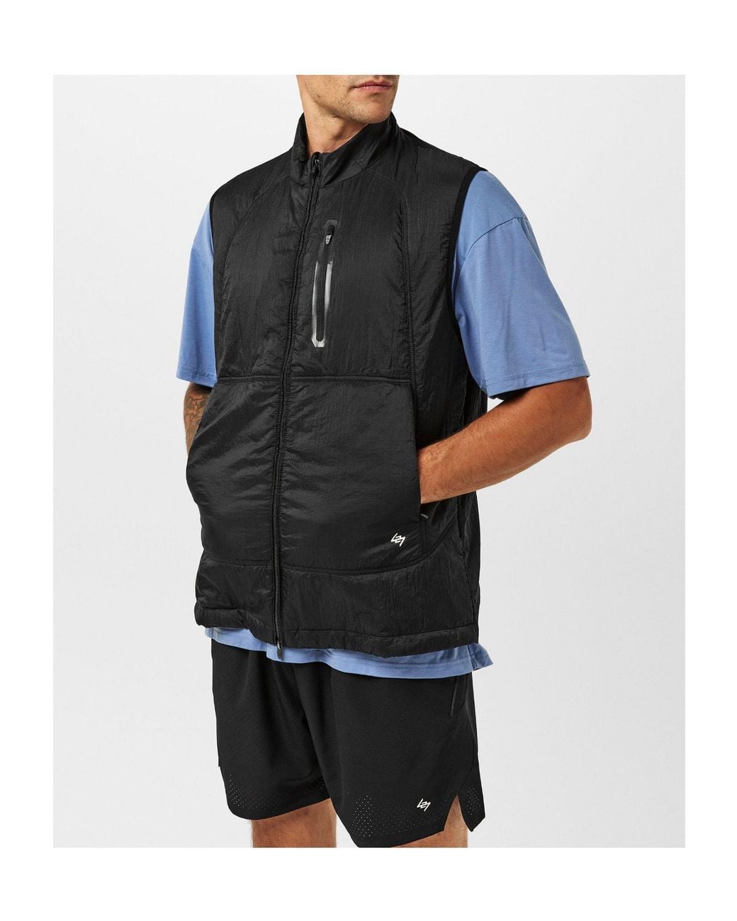 Represent Black Lightweight Padded Vest for men