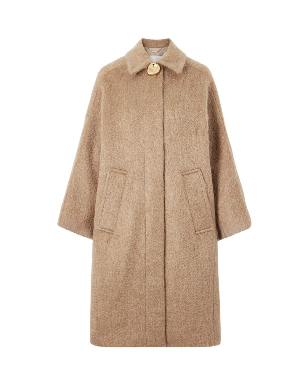 Joseph Natural Alger Water Weave Wool Coat