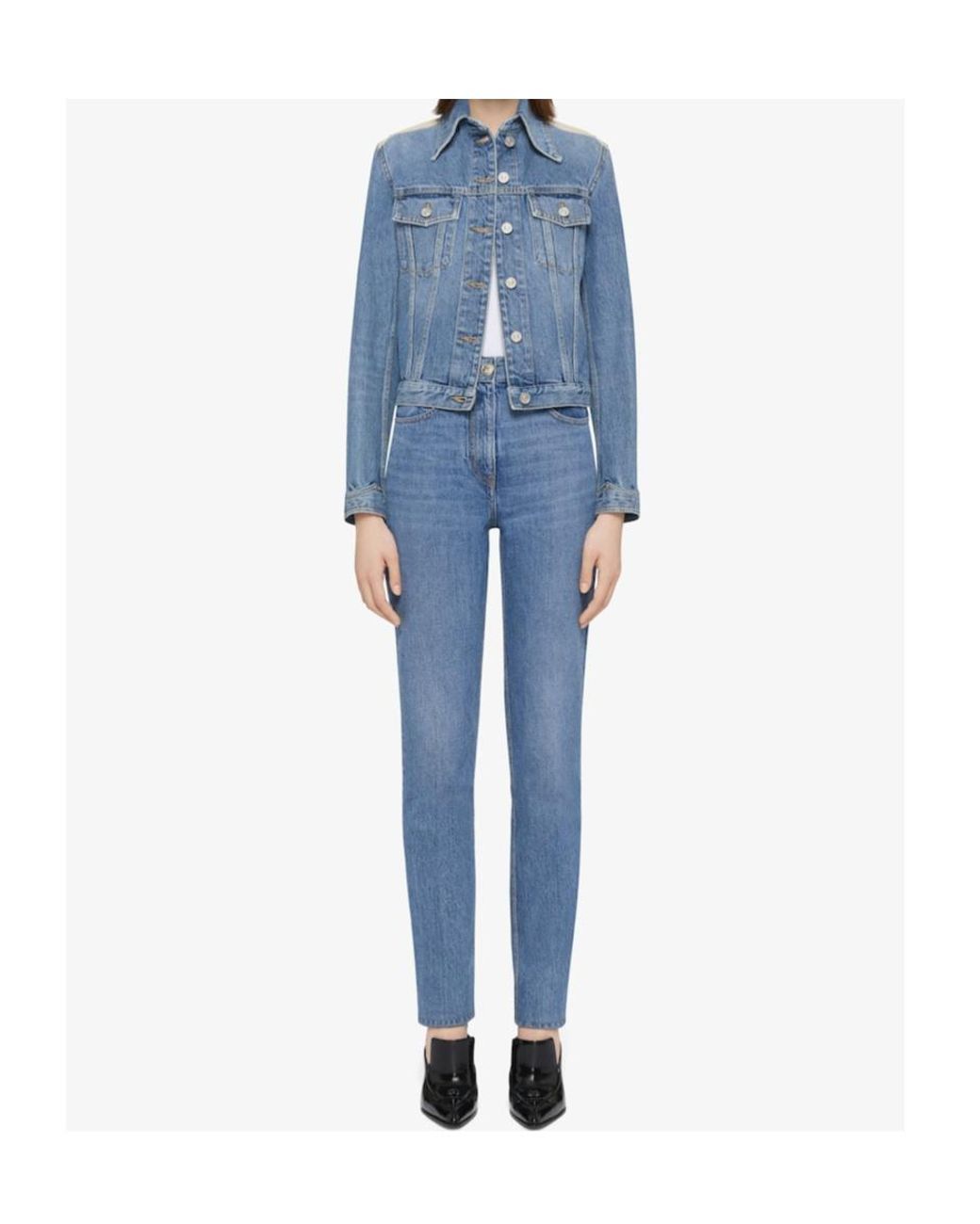 Givenchy Blue Collared Button-Up Denim Jacket