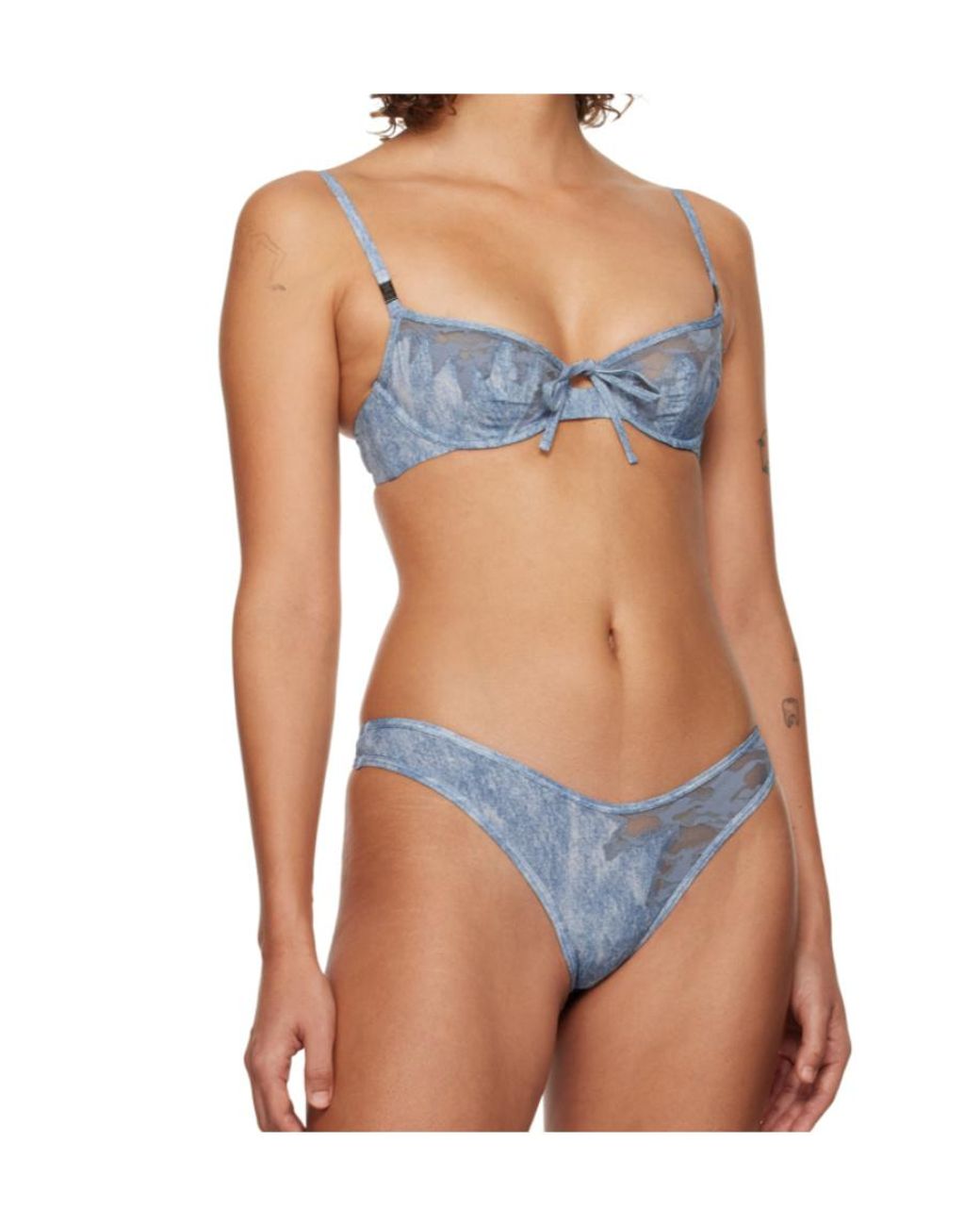 DIESEL Blue X Savage X Fenty Lace Panelled Bralette