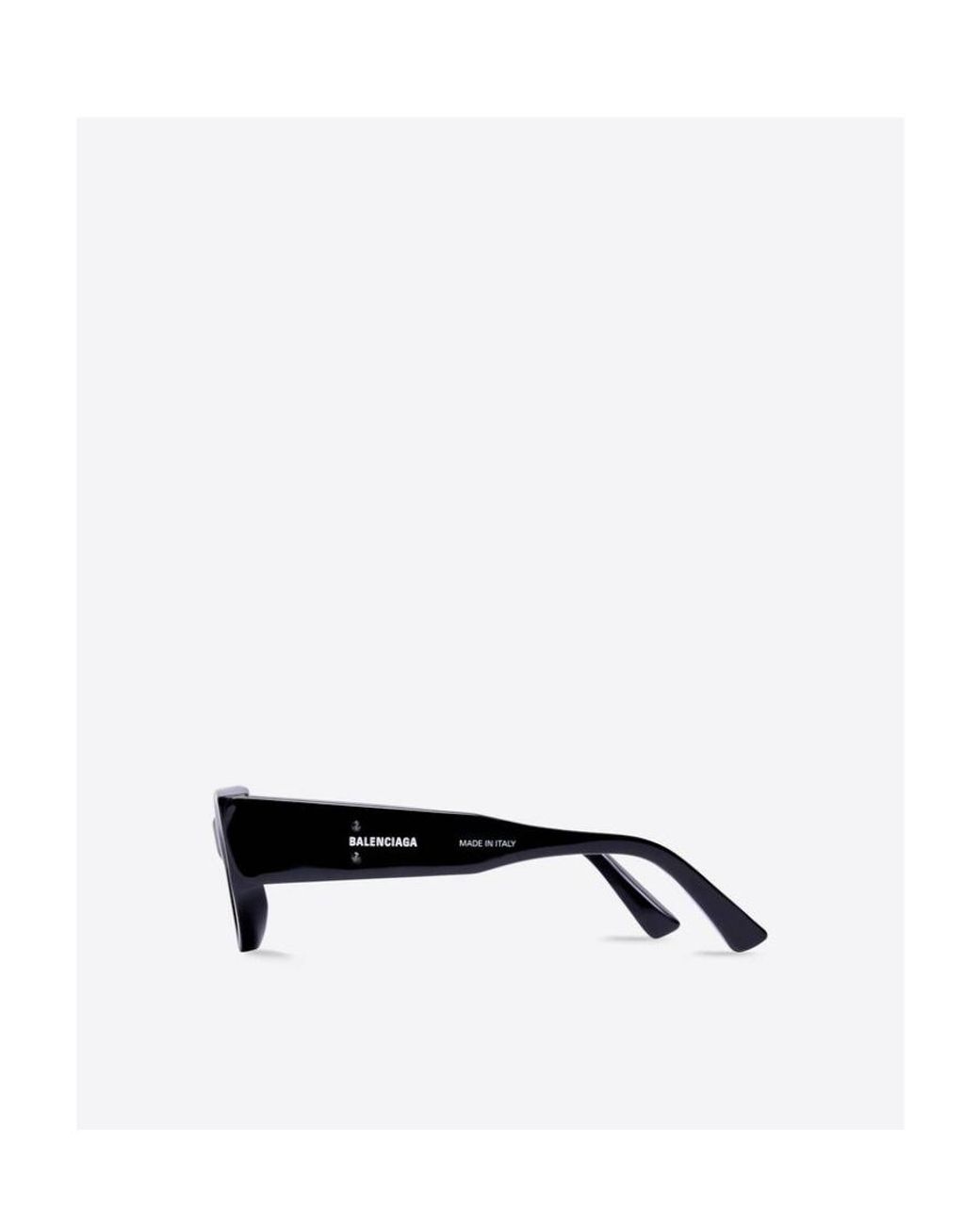 Balenciaga White Occhiali Da Sole Odeon Cat Da Donna