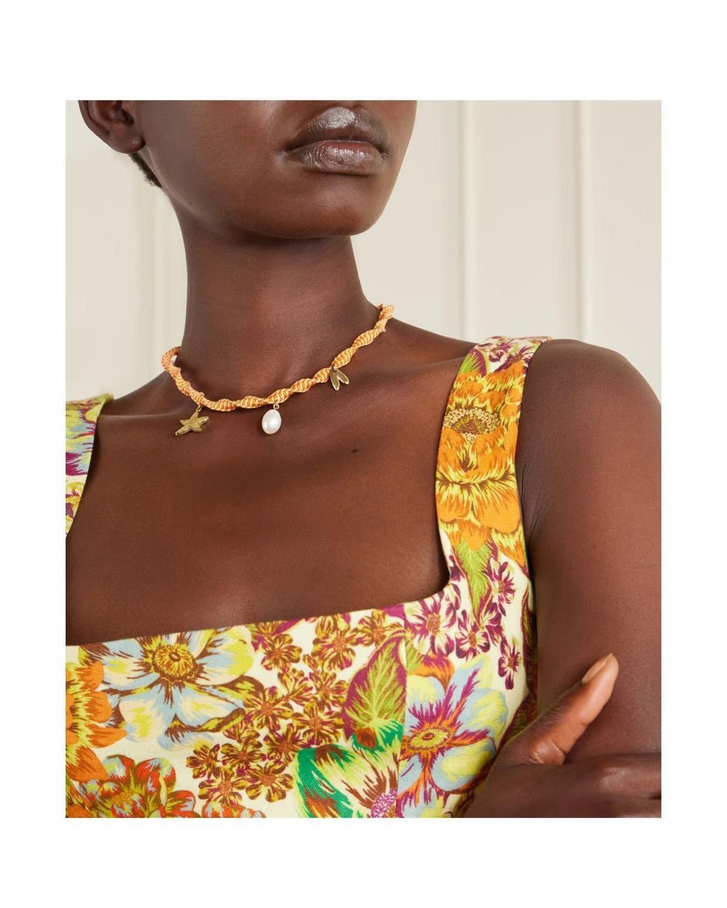 ALÉMAIS Metallic Oceaninspired Pearl Necklace