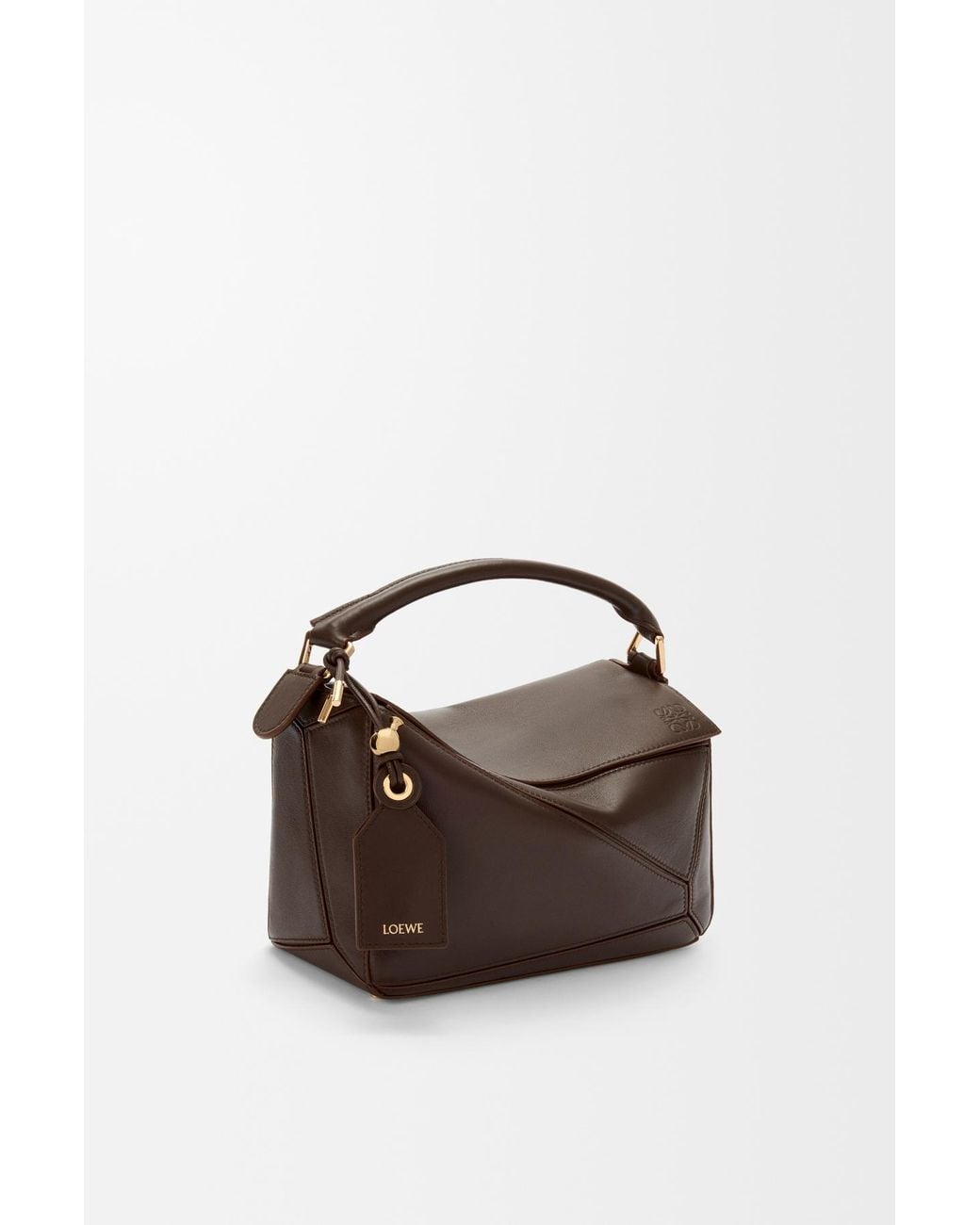 Loewe Brown Small Featherlight Puzzle Bag