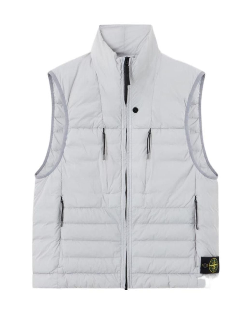 Stone Island Gray Anti-Drop Finish Down Vest for men
