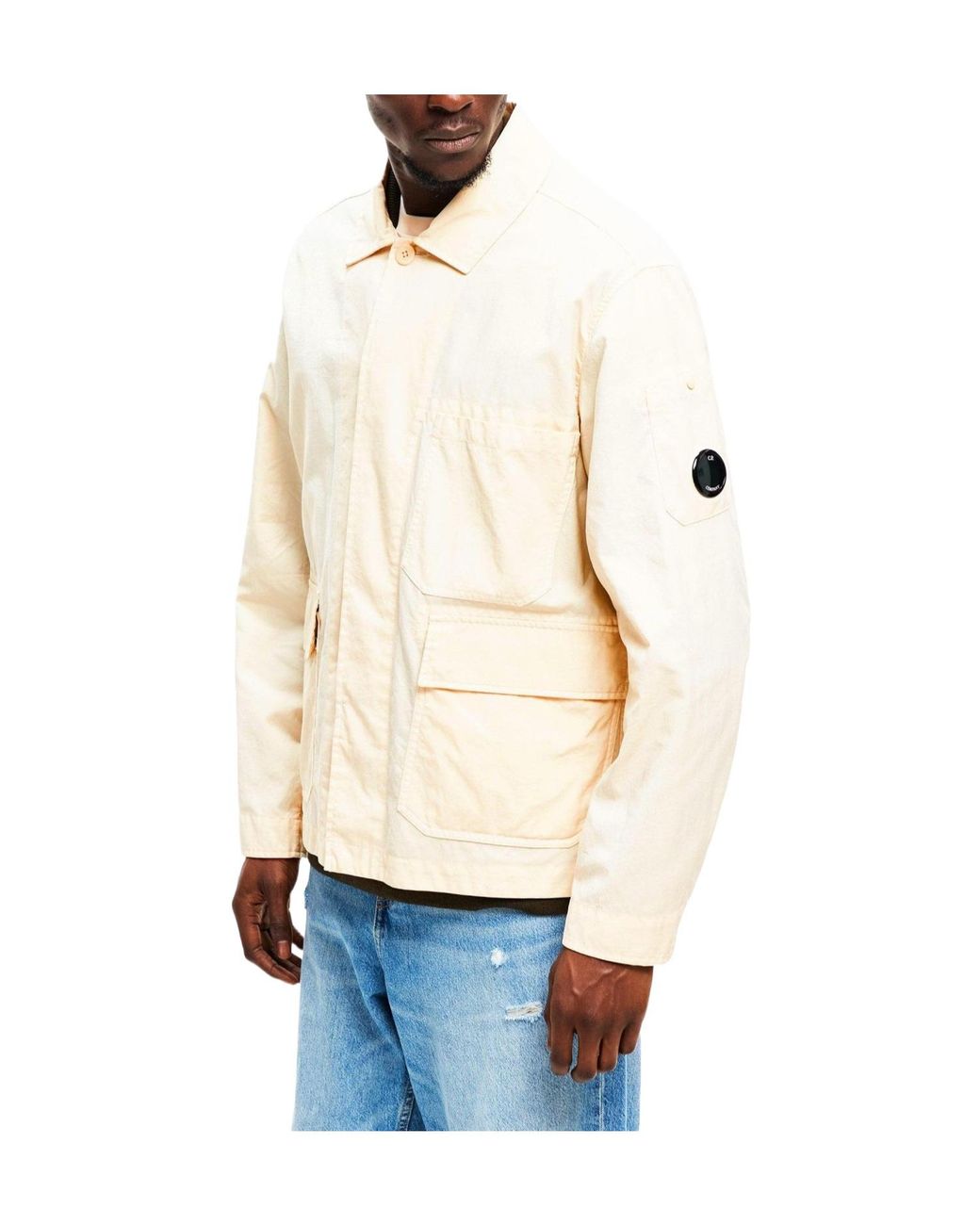 C P Company White Shirt Jacket for men