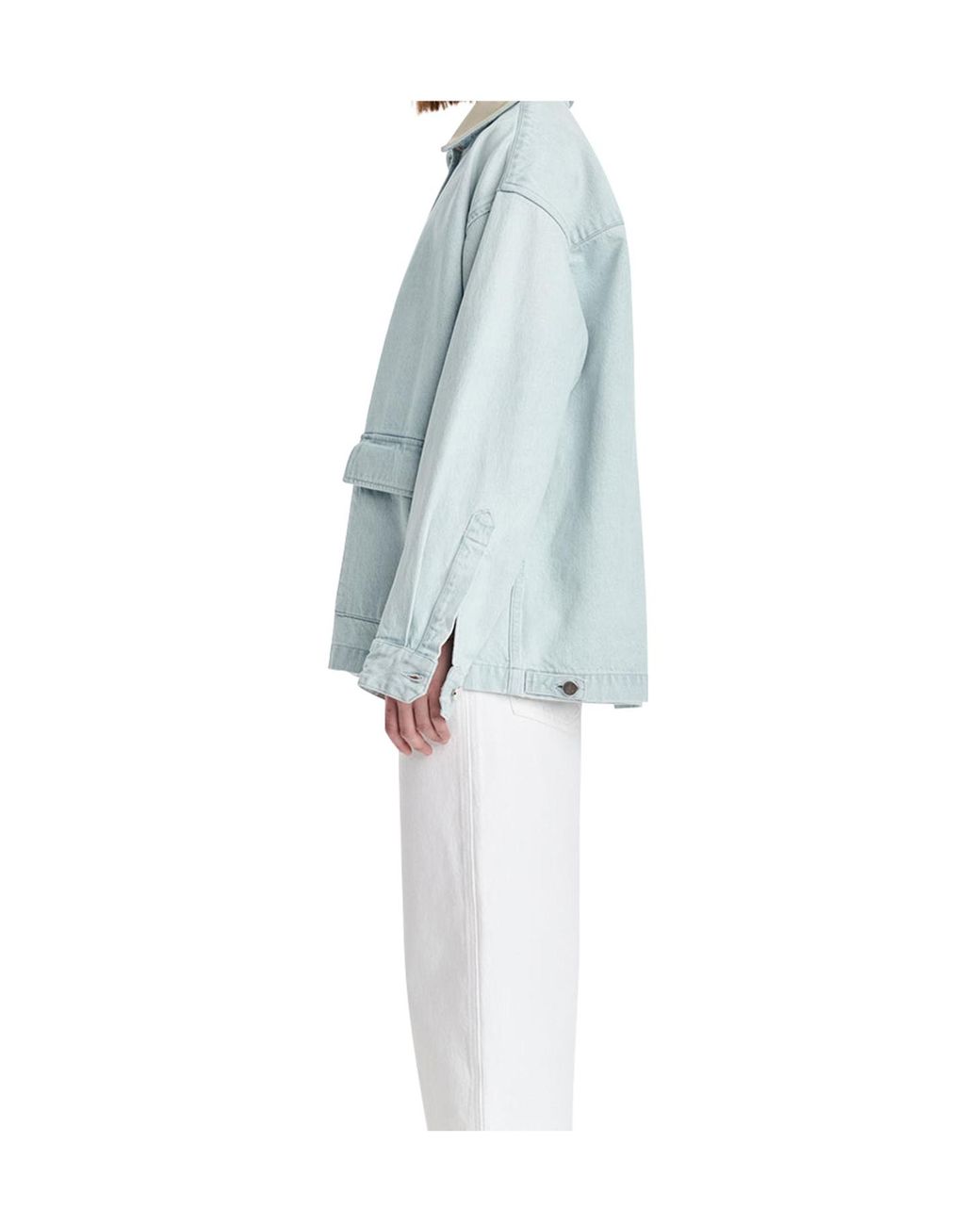 Agolde Blue Oversize Military-Style Jacket