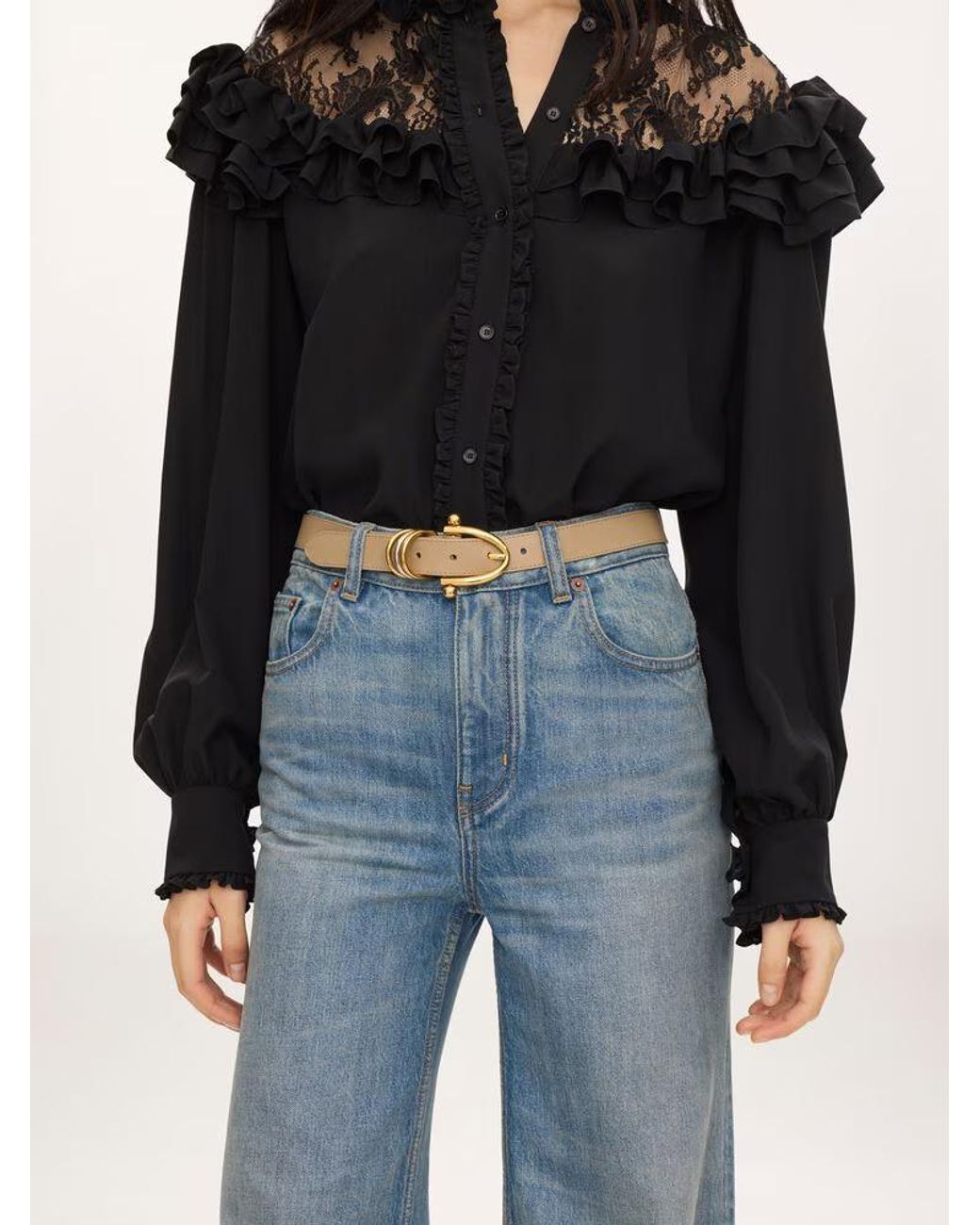 Chloé White Chloé Bracelet Buckle Belt