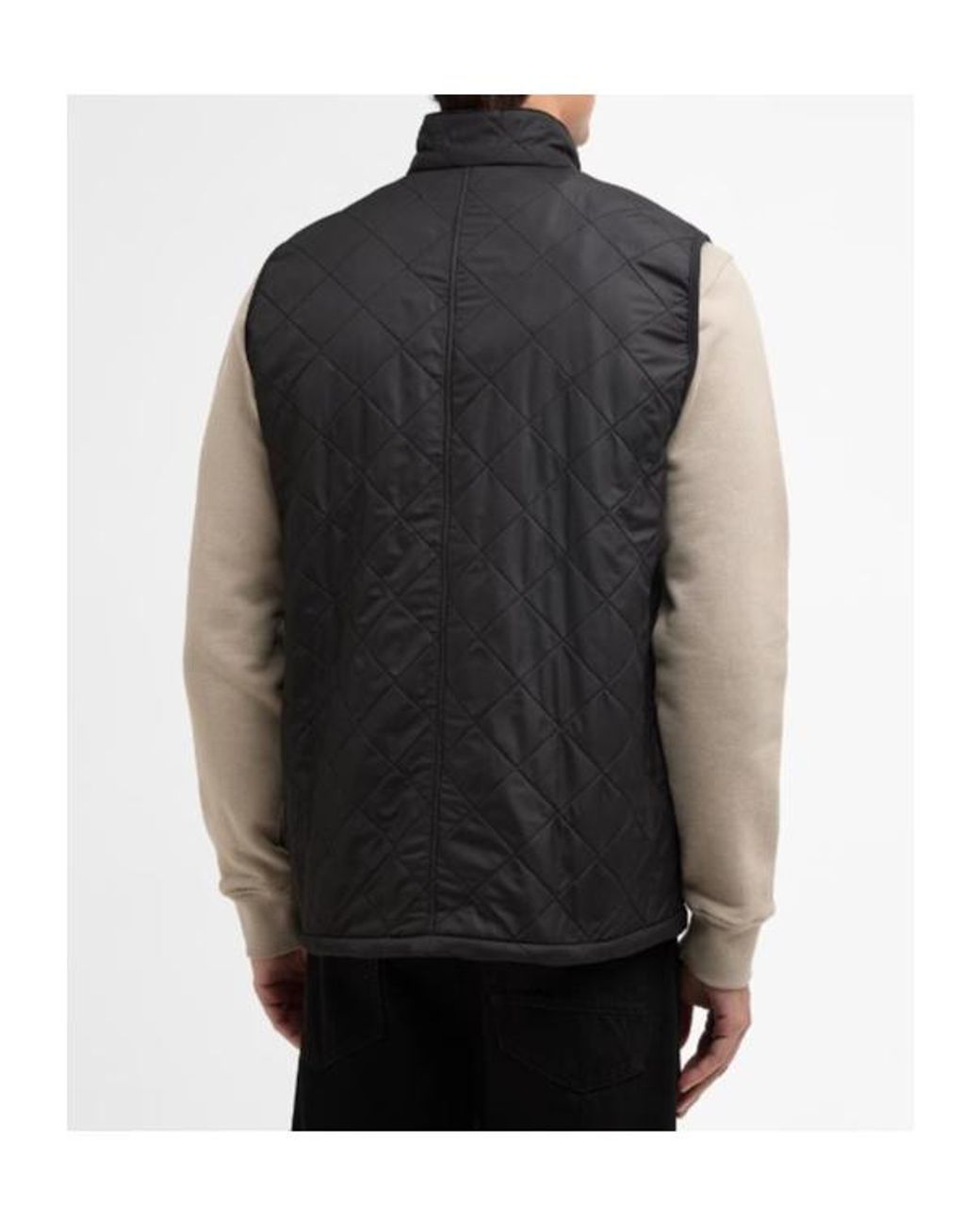 Barbour Black Stand-Up Collar Vest for men