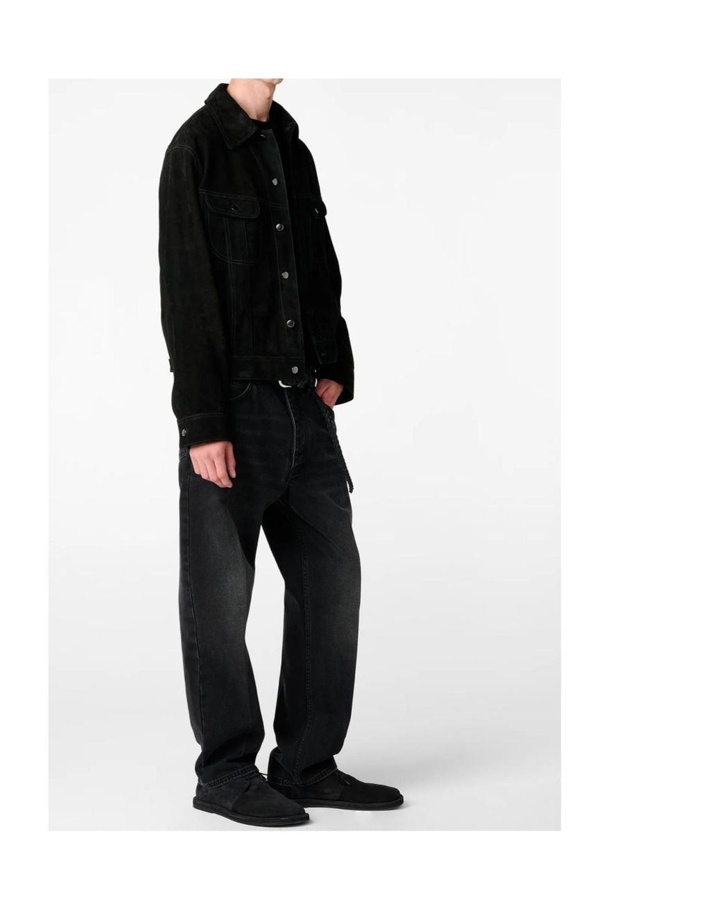 Studio Nicholson Black Boston Suede Jacket for men