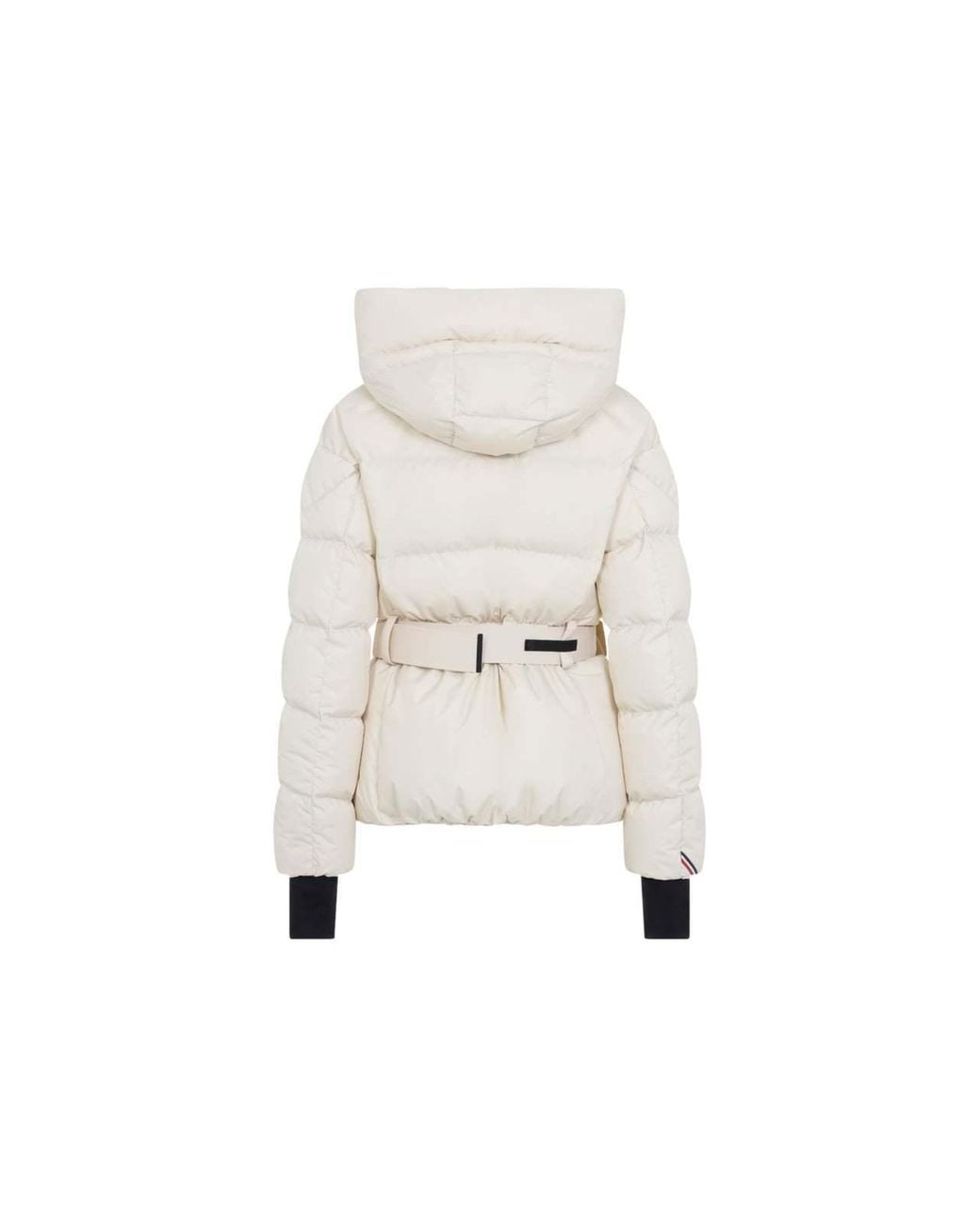 Moncler White Grenoble Bouquetin Belted Hooded Ski Jacket