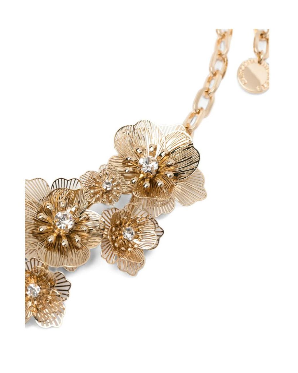 Carolina Herrera Metallic Floral-Patterned Necklace