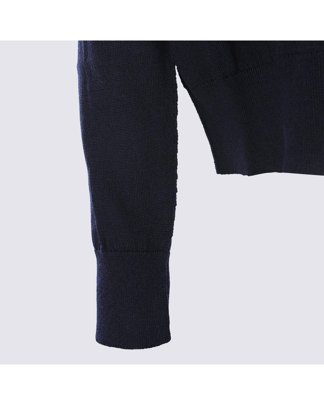 Bottega Veneta Blue Long-Sleeved Knitted Cardigan