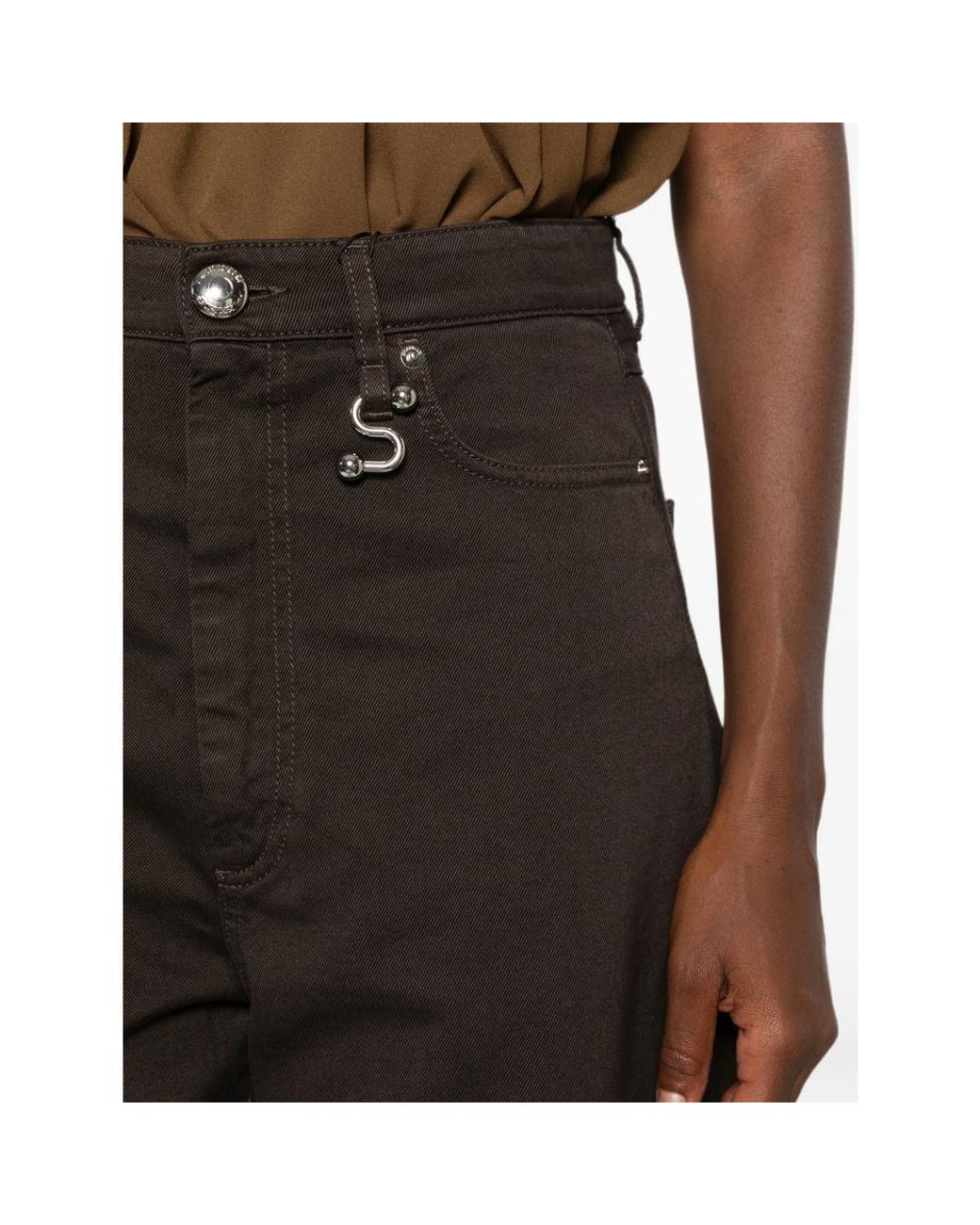 Sportmax Gray Belt Loop Jeans