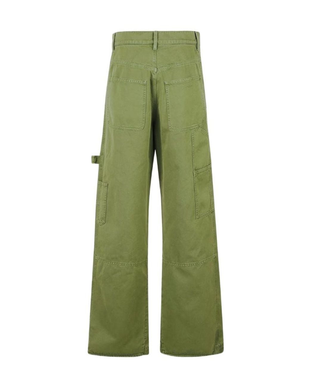 Marni Green High-Waisted Casual Trousers