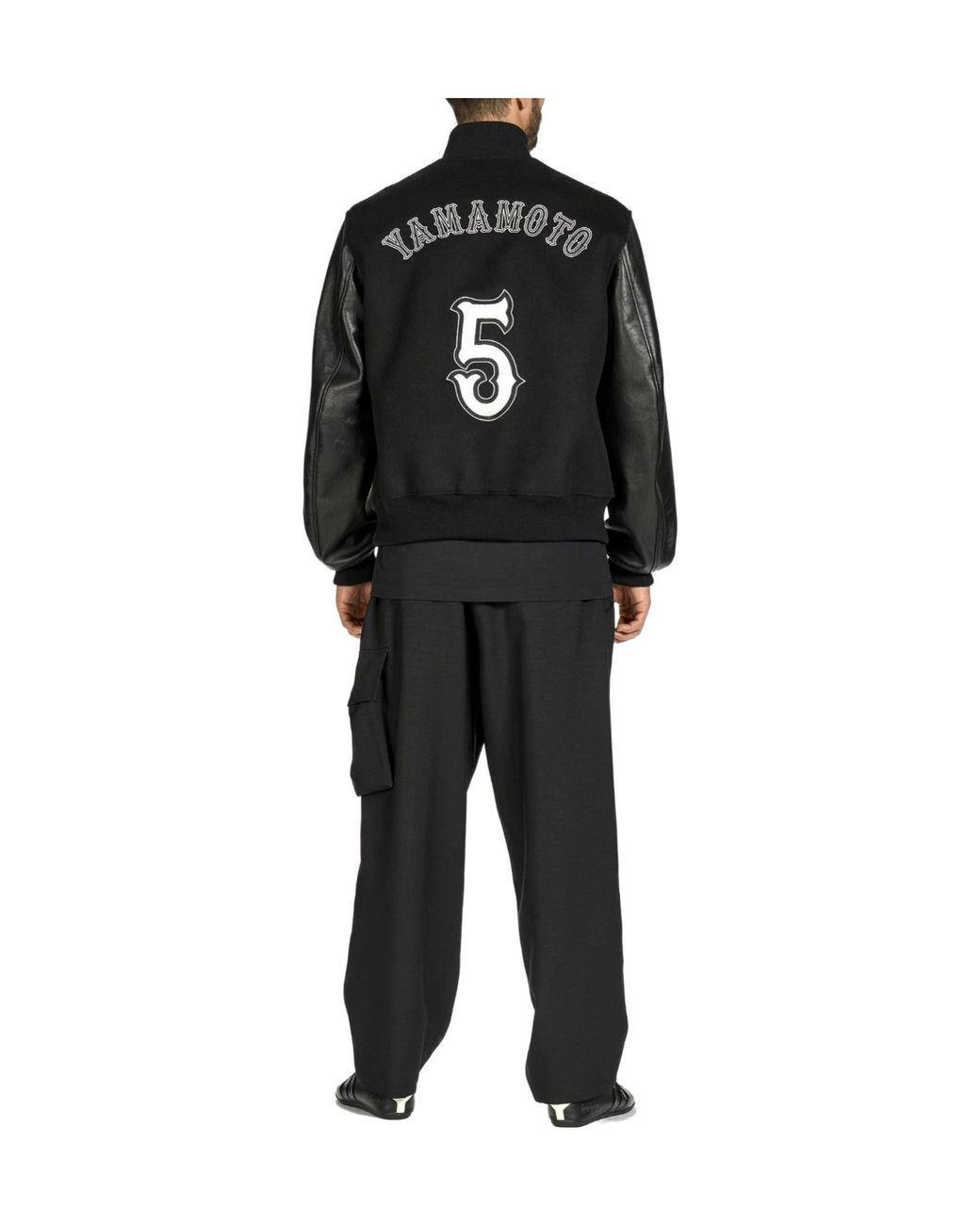 Y-3 Black Classic Leather Jacket for men