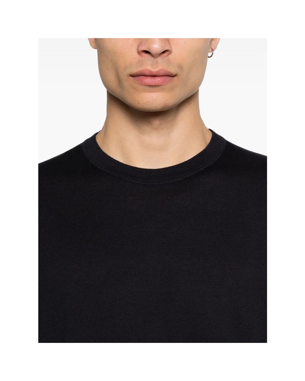 John Smedley Blue Kempton Crew Neck T-Shirt for men