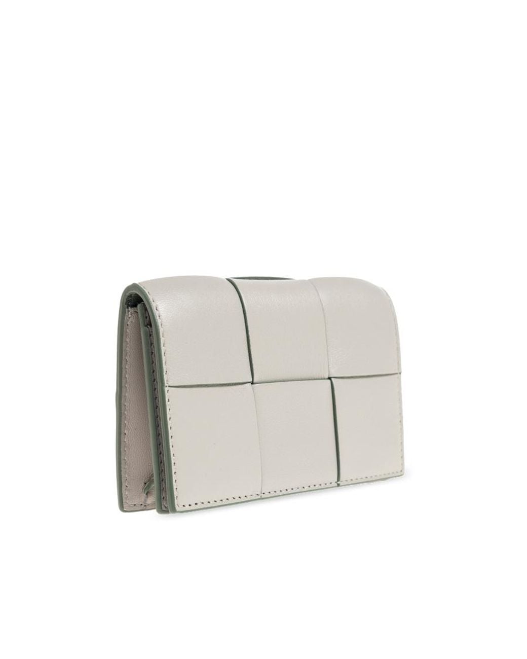 Bottega Veneta White Cassette Business Card Case