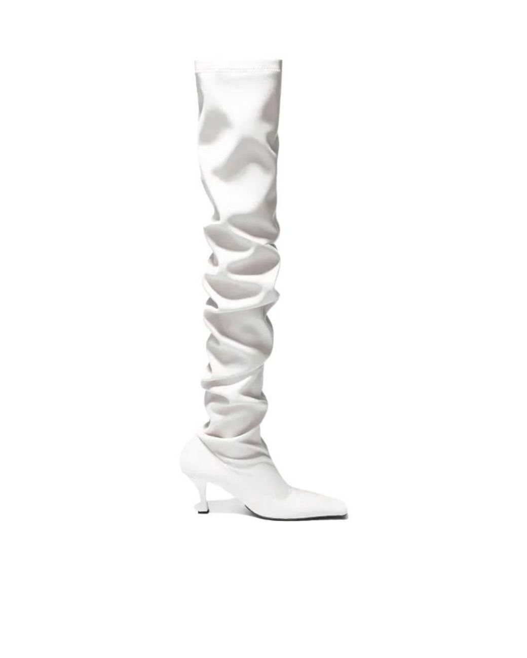 Proenza Schouler White Trap Over-The-Knee Leather Boots