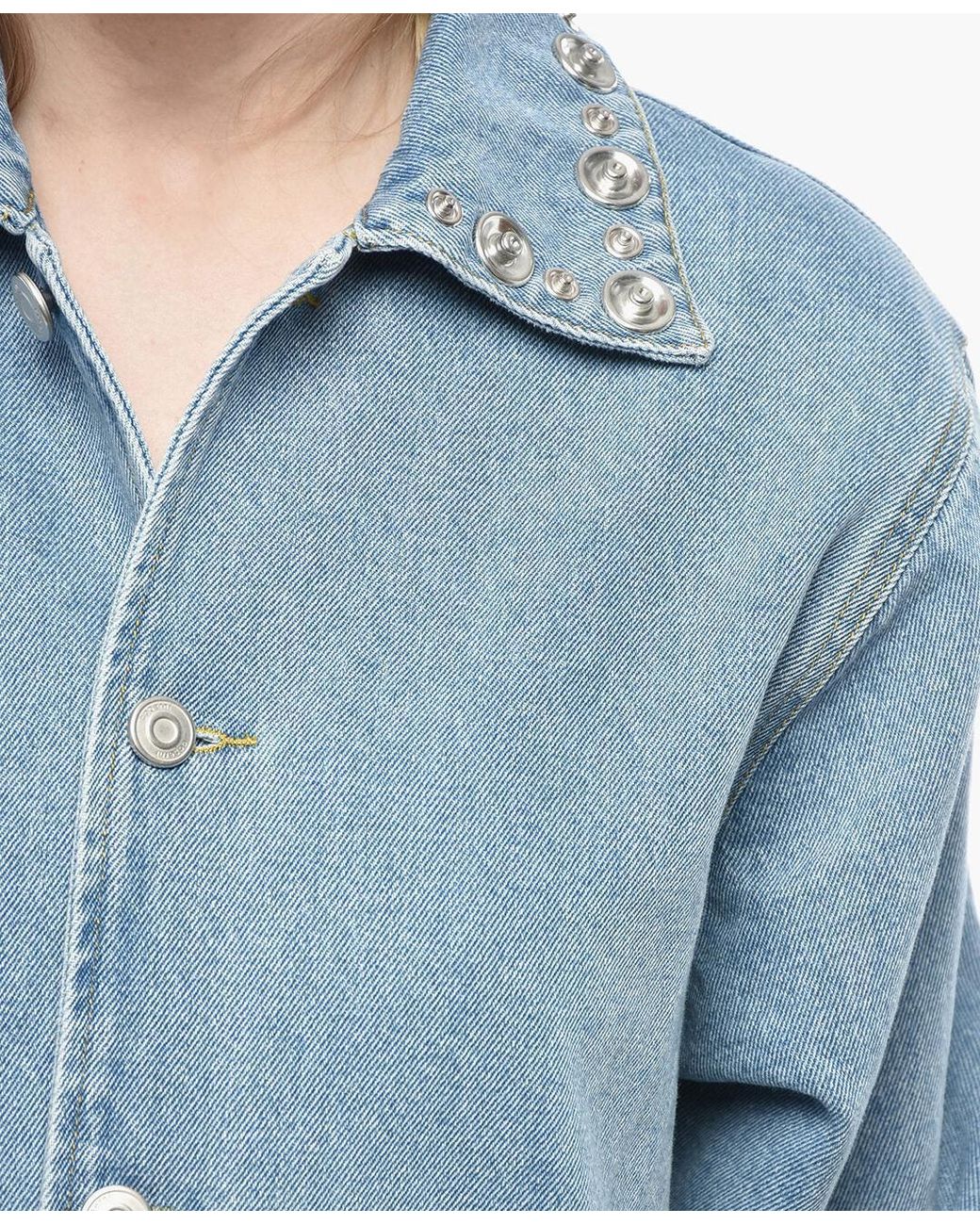Coperni Blue Decorative Snap Button Jacket