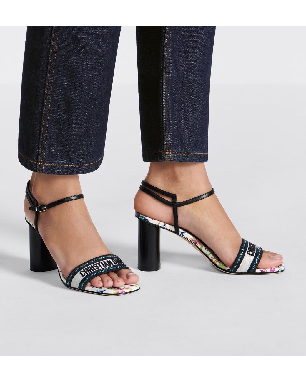 Dior Metallic Dway Heeled Sandal