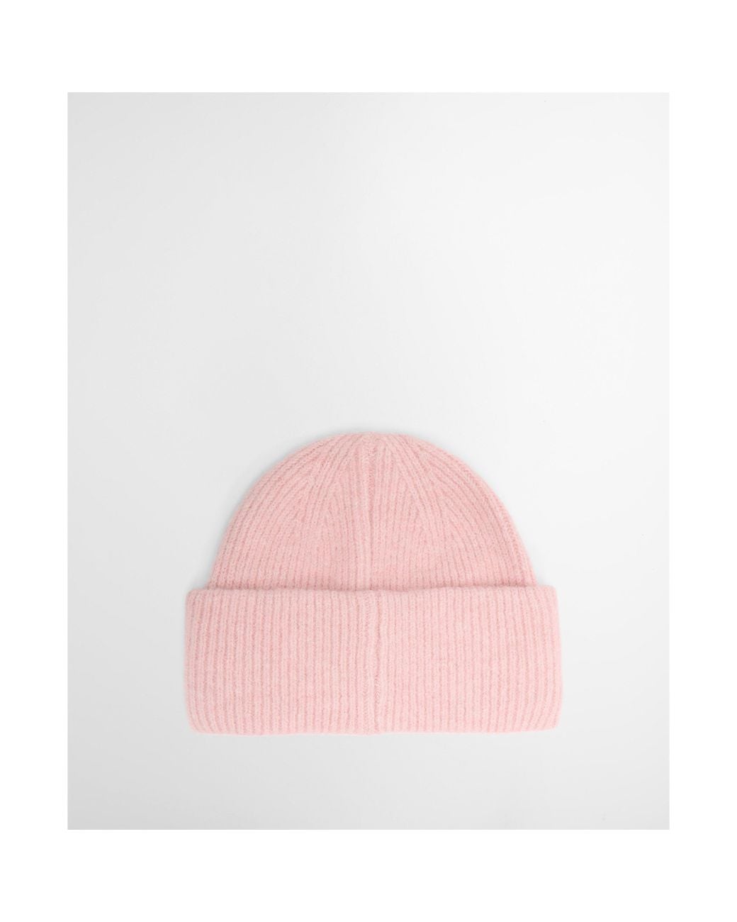 Barbour Pink Light Ribbed Knit Beanie