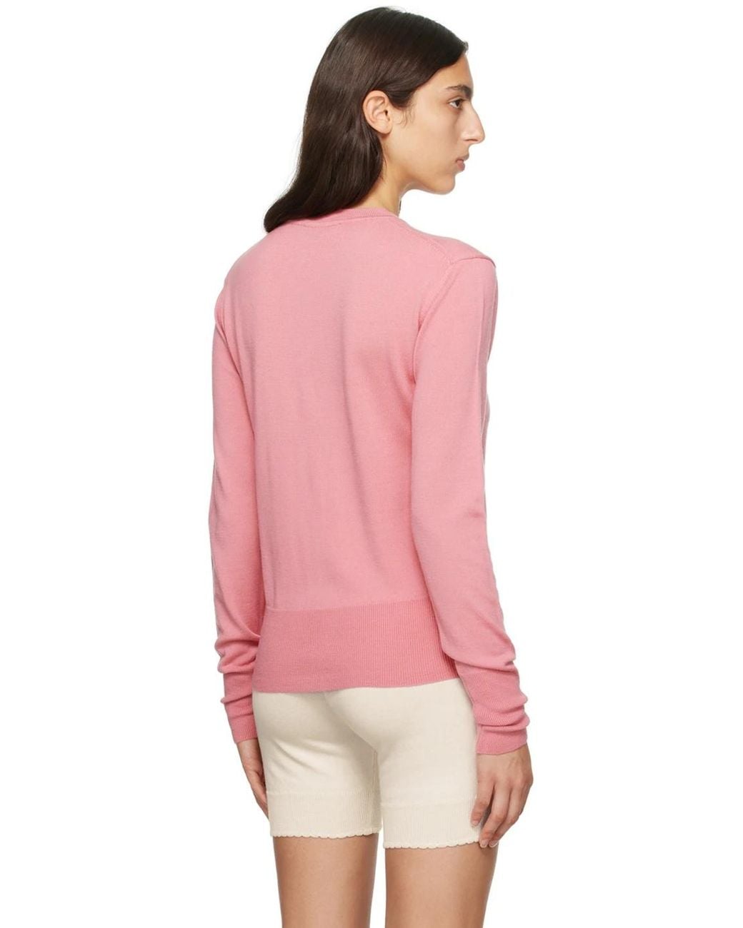Vivienne Westwood Pink Crew Neck Long-Sleeve Knit Top