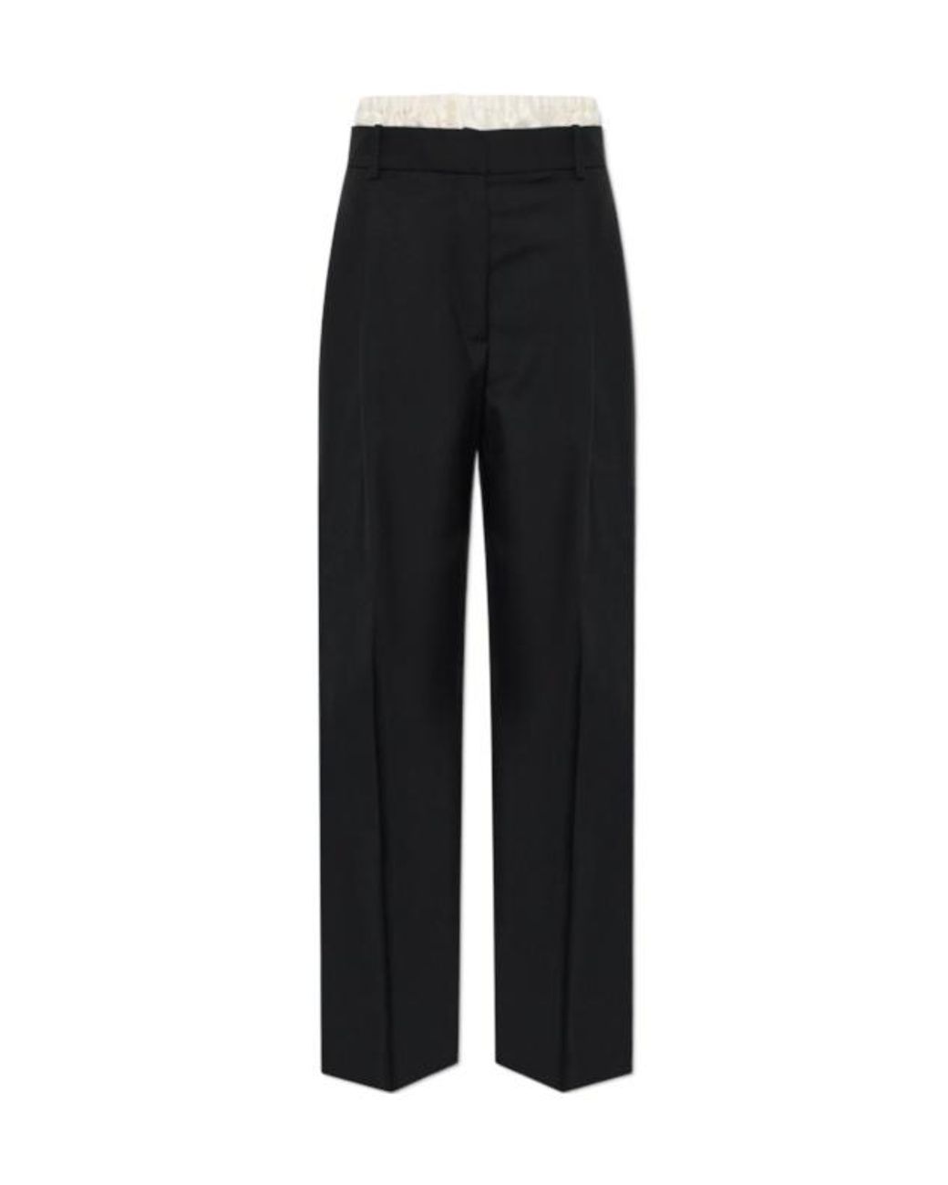 Rohe Black Pleated Wide-Leg Pants