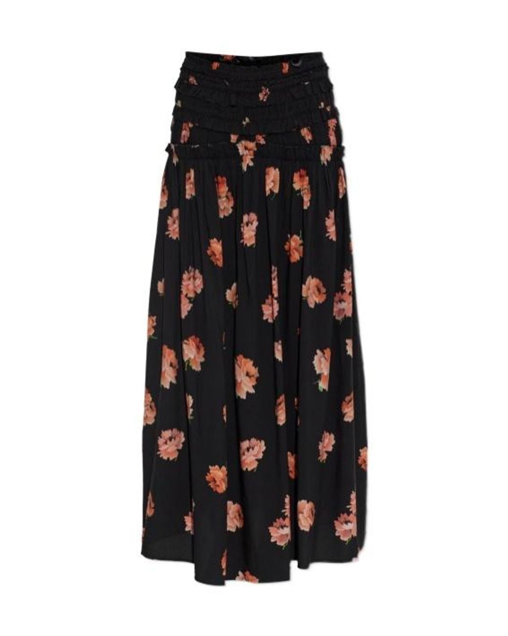 AllSaints Black Patterned Skirt