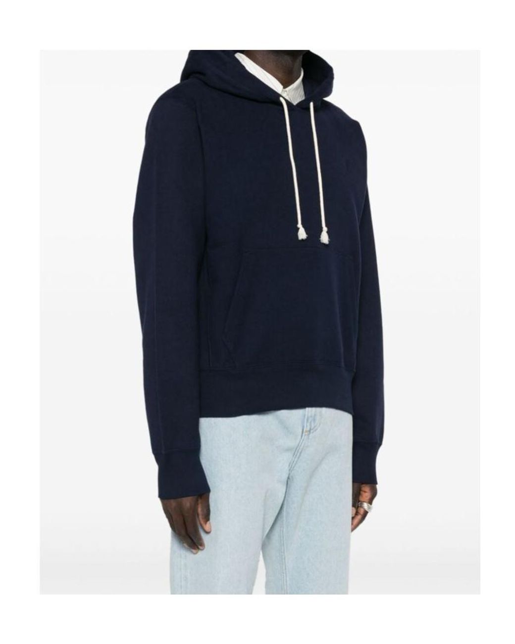 Saint Laurent Blue Cotton Cassandre Hoodie For for men