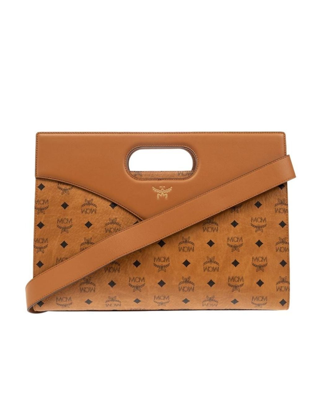 MCM Brown Logo Shoulder Bag