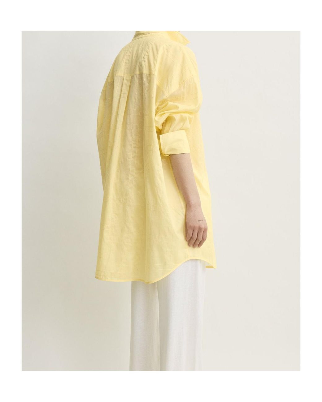 Totême Yellow Monogram-Embroidered Oversized Shirt