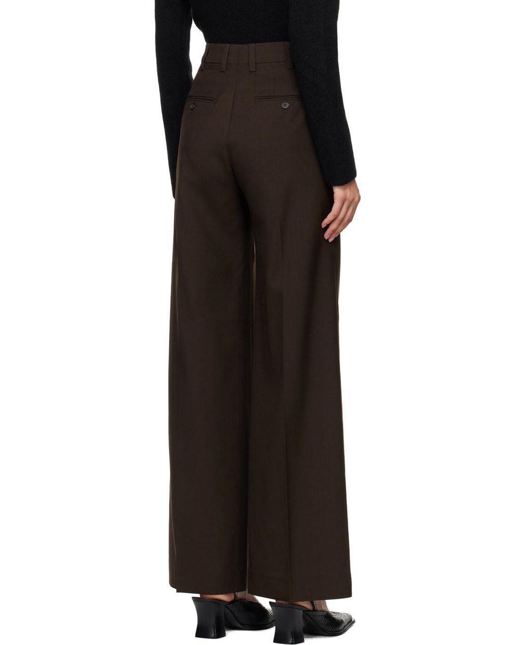 Filippa K Black Darcey Straight-Leg Trousers