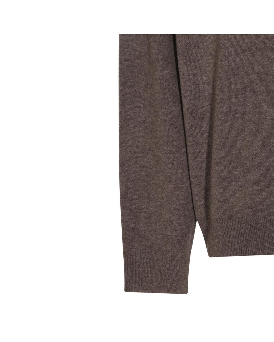 Acne Brown Long-Sleeved Knitted Polo Shirt for men