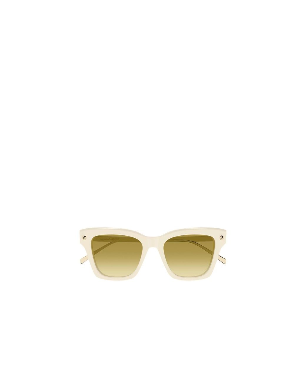McQueen Yellow Eyewear Square Frame Sunglasses