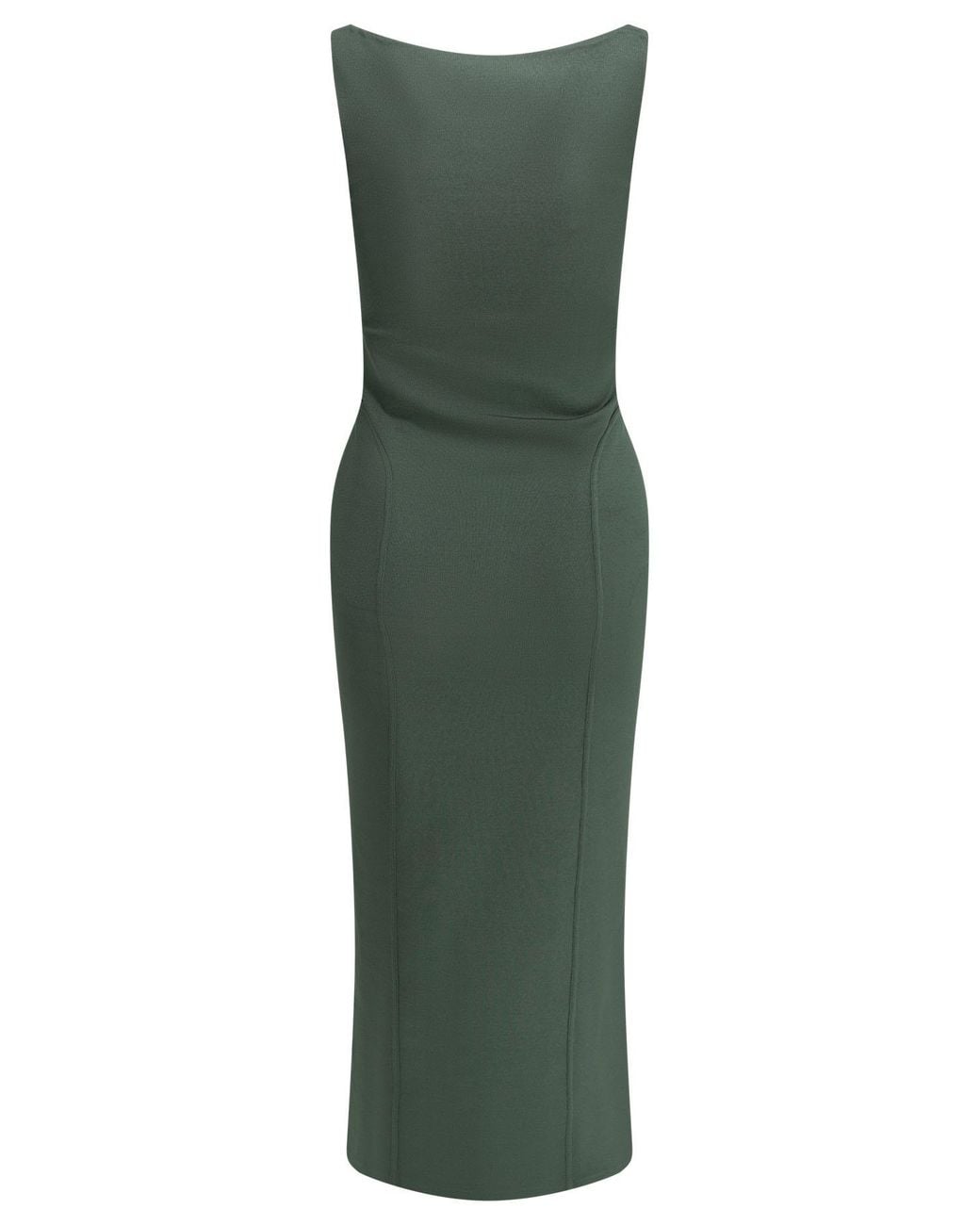 Alaïa Green Fitted Midi Dress