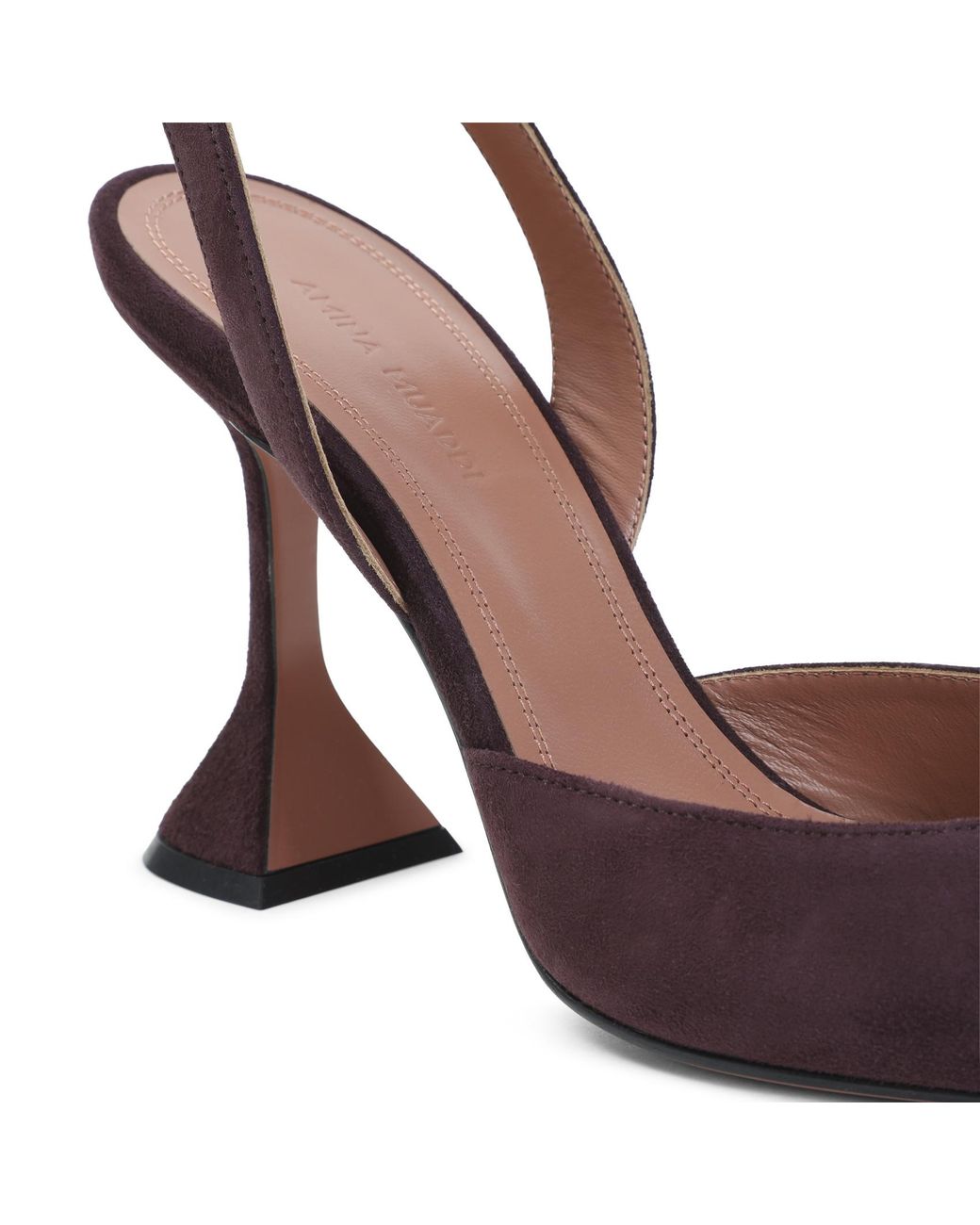 AMINA MUADDI Brown Pointed-Toe High-Heeled Sandals