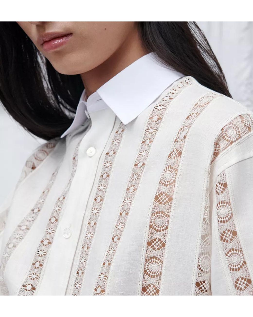 Dior Natural Iviera Embroidered Blouse