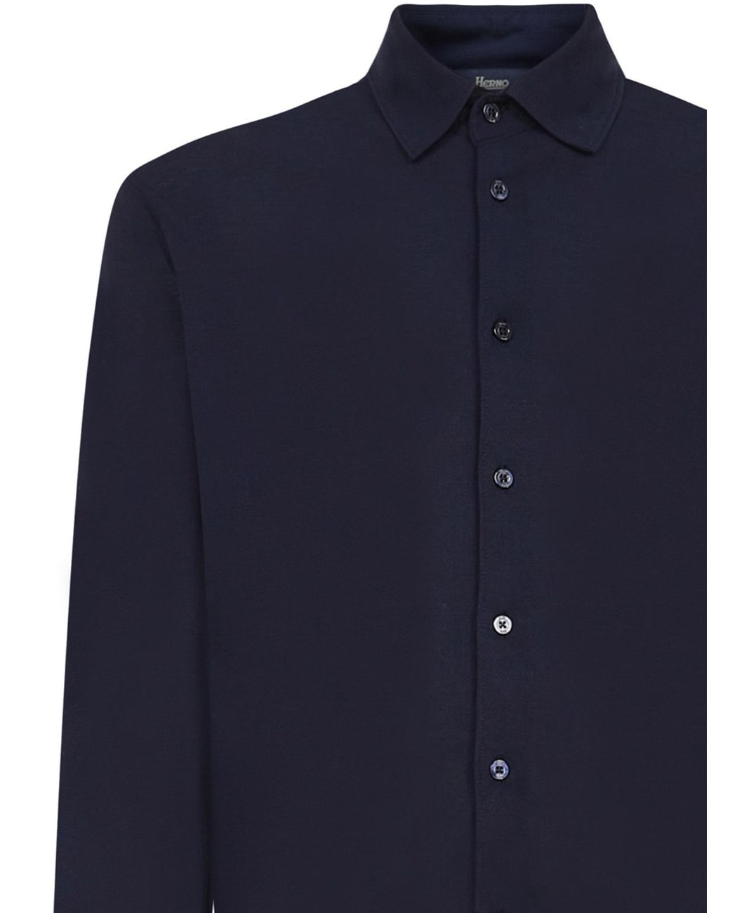 Herno Blue Button-Front Shirt for men