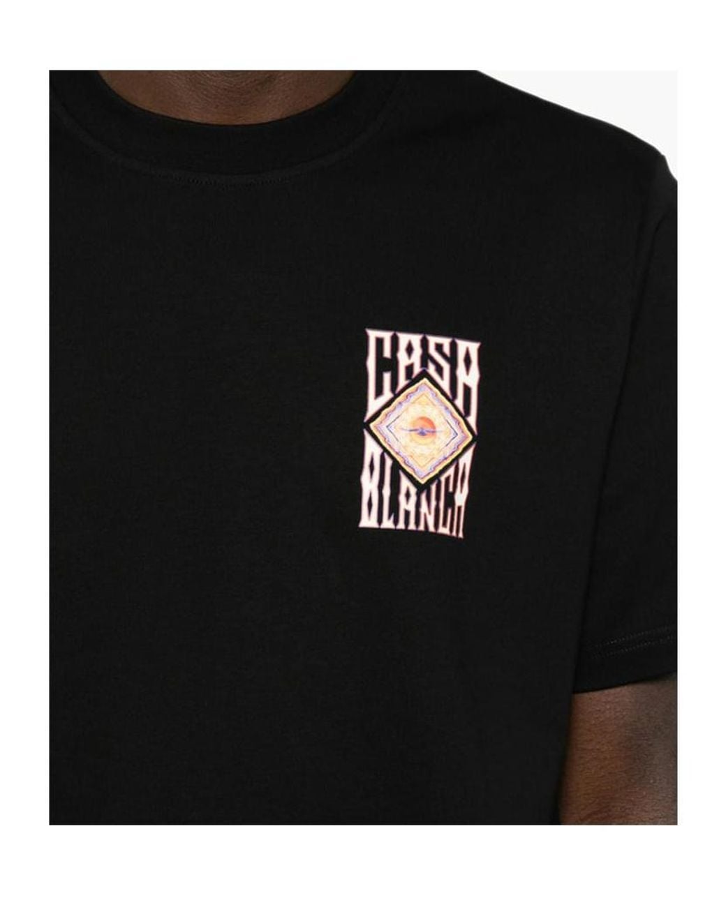 Casablanca Black Chestgraphic Shortsleeve Tee for men