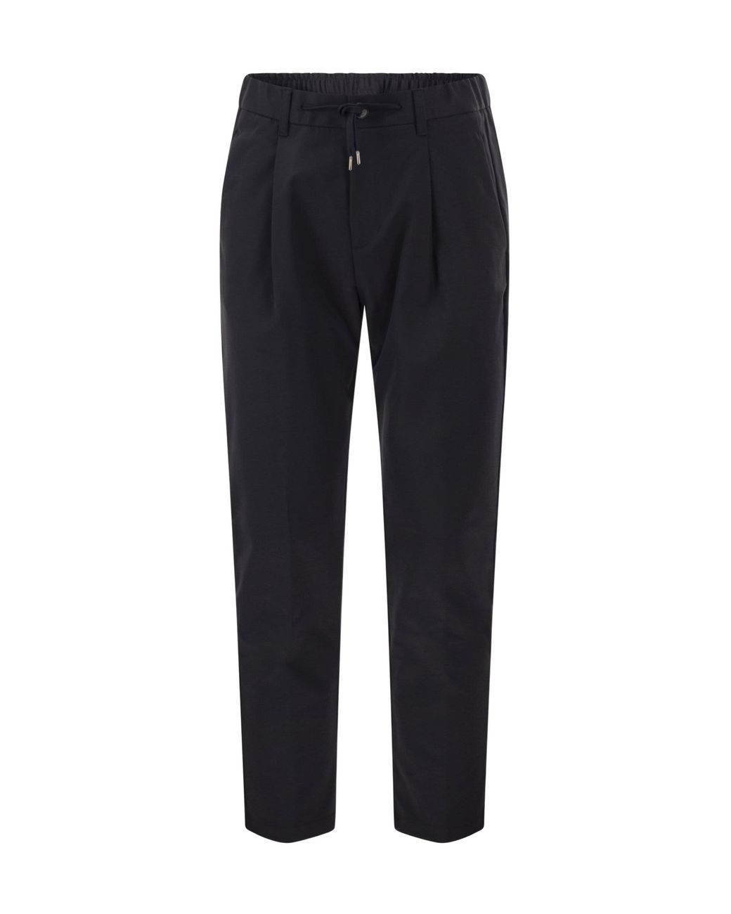 Herno Blue Pleated Drawstring Pants for men