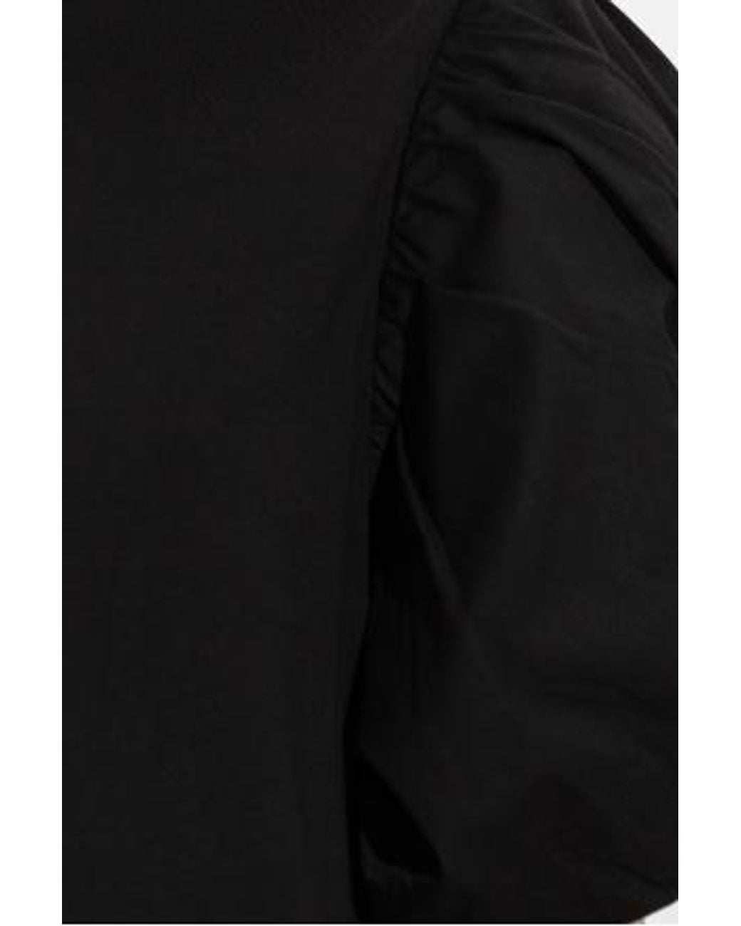 AllSaints Black Jess Puff-Sleeve Top