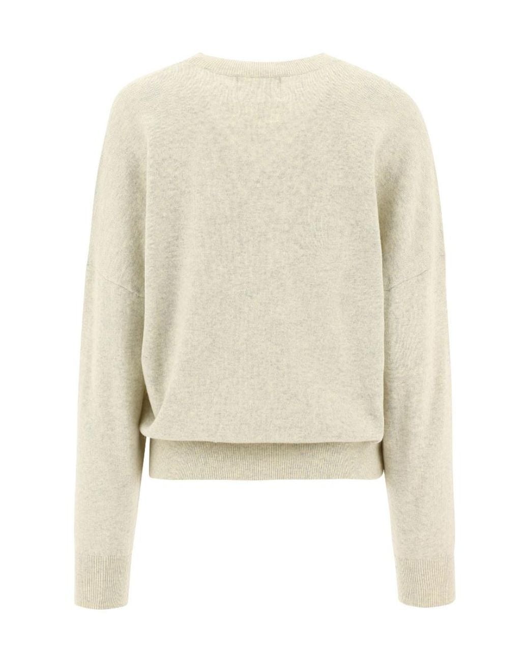 Isabel Marant White Isabel Marant Étoile Marisans Logo Intarsia Knitted Jumper