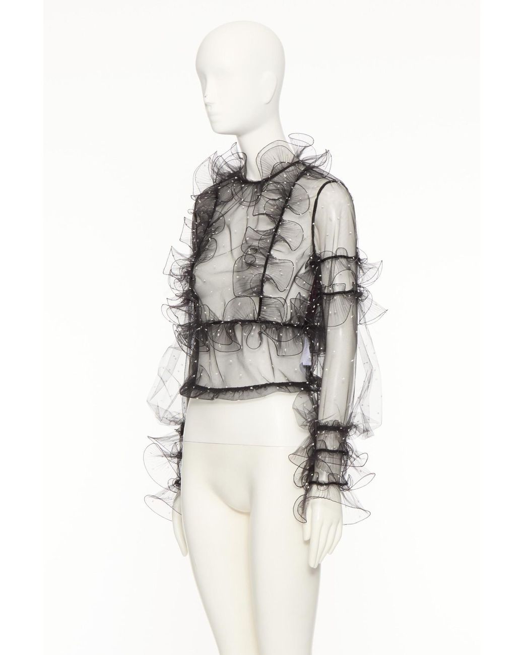 Valentino White Long-Sleeved Blouse