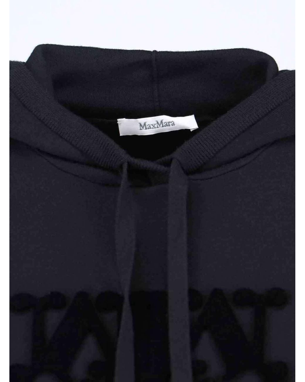 Max Mara Blue Taddeo Drawstring Knitted Hoodie