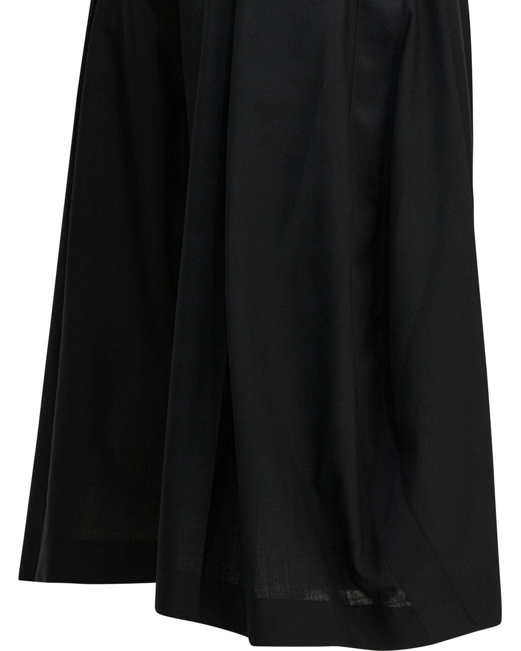 Sacai Black Wide-Leg Cropped Trousers
