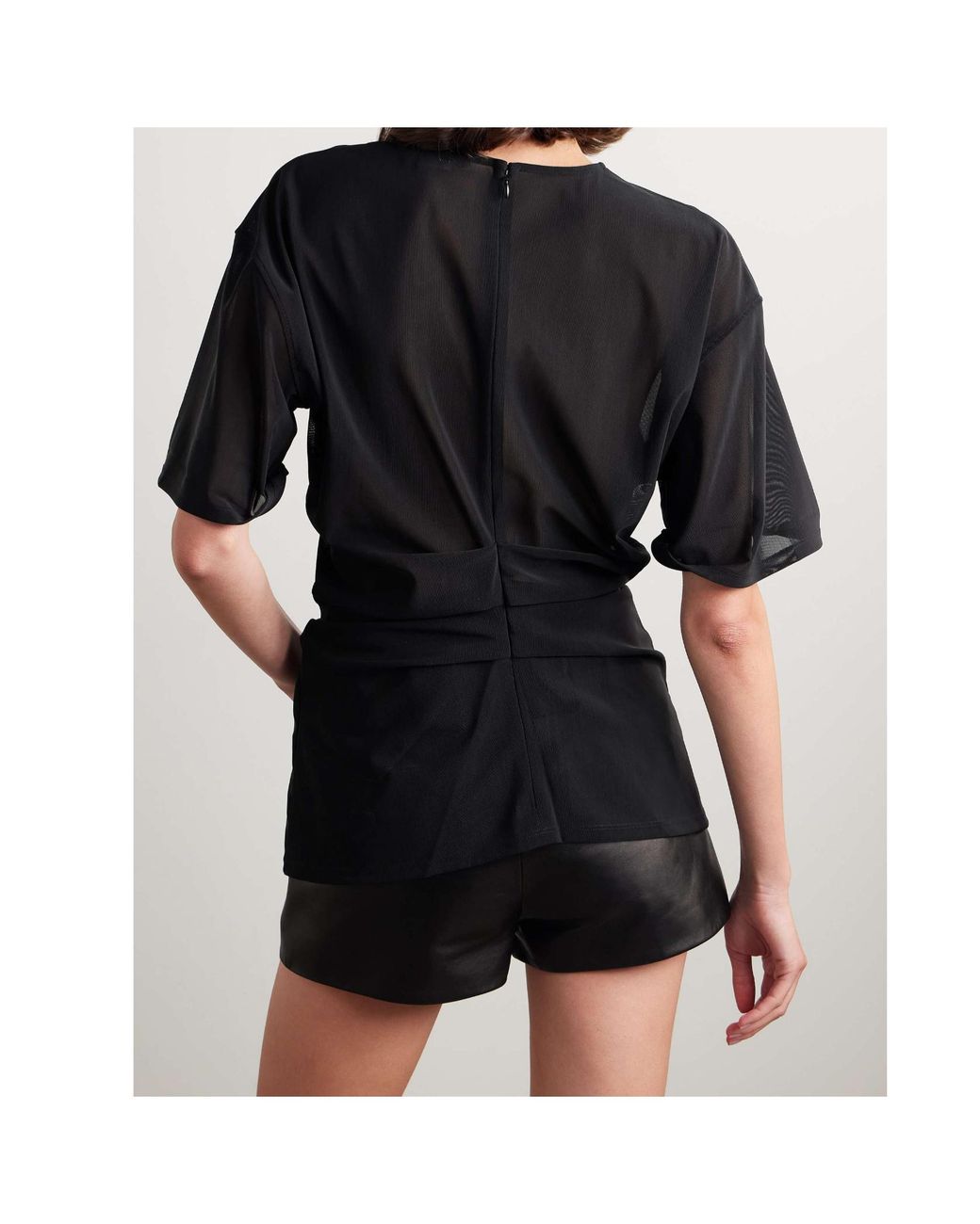 Acne Black Mesh T-Shirt