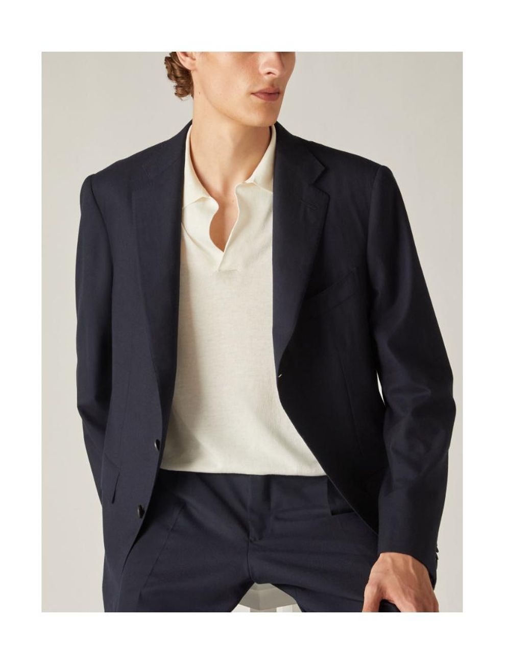 Loro Piana Blue Single-Breasted Tailored Blazer for men